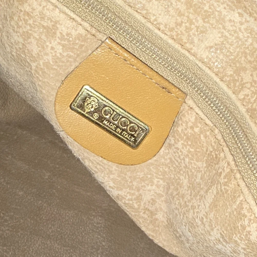 Vintage Gucci Brown and Tan Tote Bag Large Enough For Laptop - Picture 10 of 11